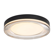Golden Canada 9518-16 SNB-SMK - Wry Lighting Ondulada Integrated LED 16in Flush Mount in Sand Black and Smoky Acrylic